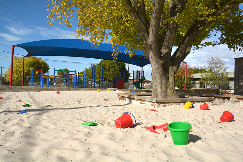 Play area and sandpit